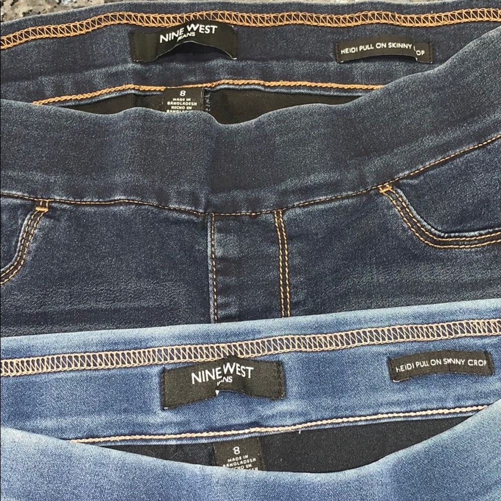 Nine west heidi pull on skinny crop 2 pair